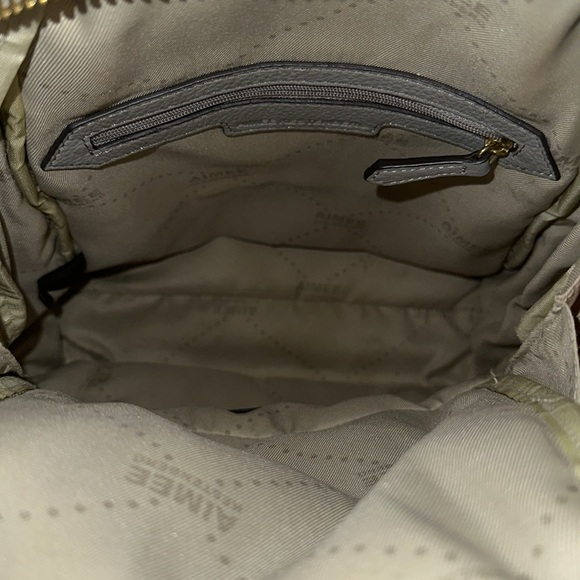 Aimee Kestenberg Gray Leather Backpack - Picture 7 of 13